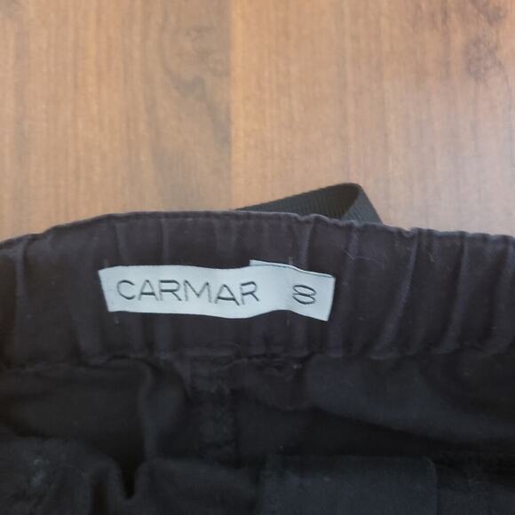 CARMAR BLACK RAW BELTED MINI SHIRT SIZE 8 - Picture 6 of 9